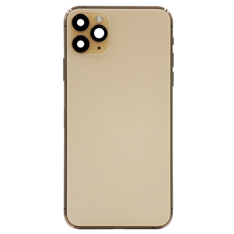 Glass Back Cover with Housing for iPhone 11 Pro Max (No Logo) (Gold)