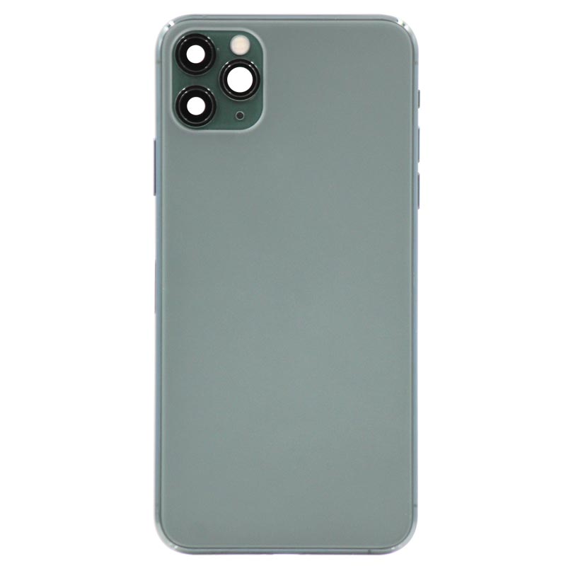 Glass Back Cover with Housing for iPhone 11 Pro Max (No Logo) (Green)