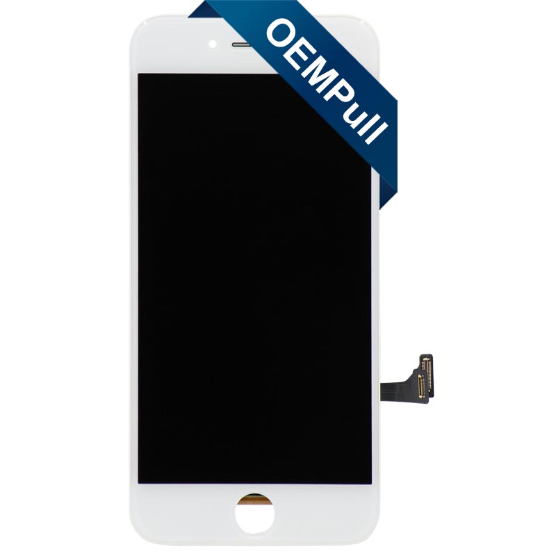 OEM Pull LCD Screen and Digitizer Assembly, White, for iPhone 7 (4.7")