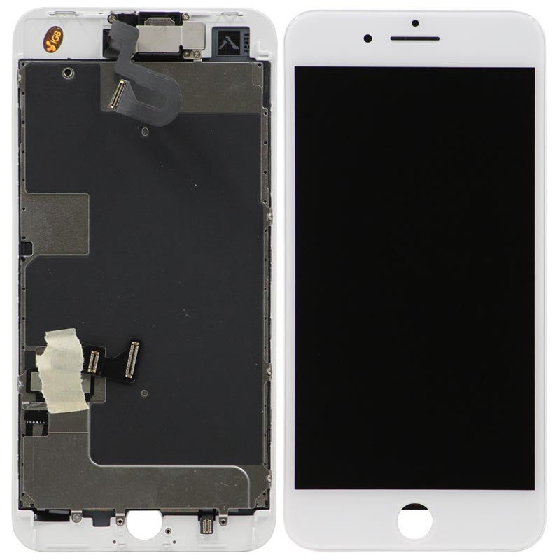 Complete Assembly - LCD Screen and Digitizer Assembly for iPhone 8 Plus (Front camera / Prox Sensor / Earspeaker Pre-Installed) (White)