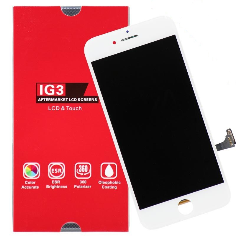 IG3 - Aftermarket LCD Screen and Digitizer Assembly for iPhone 8 / SE (2020) (White)