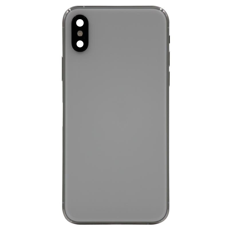 Glass Back Cover with Housing for iPhone XS (No Logo) (White)