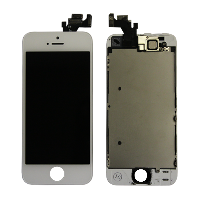 Complete Assembly - Touch Screen Glass Digitizer & LCD Display for iPhone 5 (Front camera / Prox Sensor / Earspeaker Pre-Installed) (White)