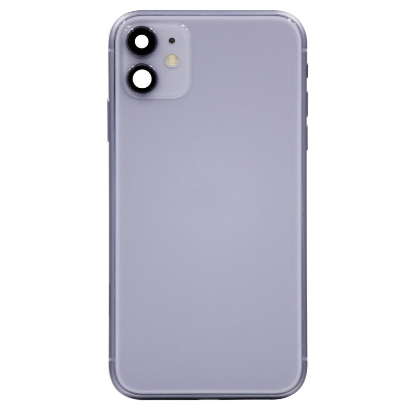 Glass Back Cover with Housing for iPhone 11 (No Logo) (Purple)