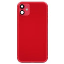 Glass Back Cover with Housing for iPhone 11 (No Logo) (Red)