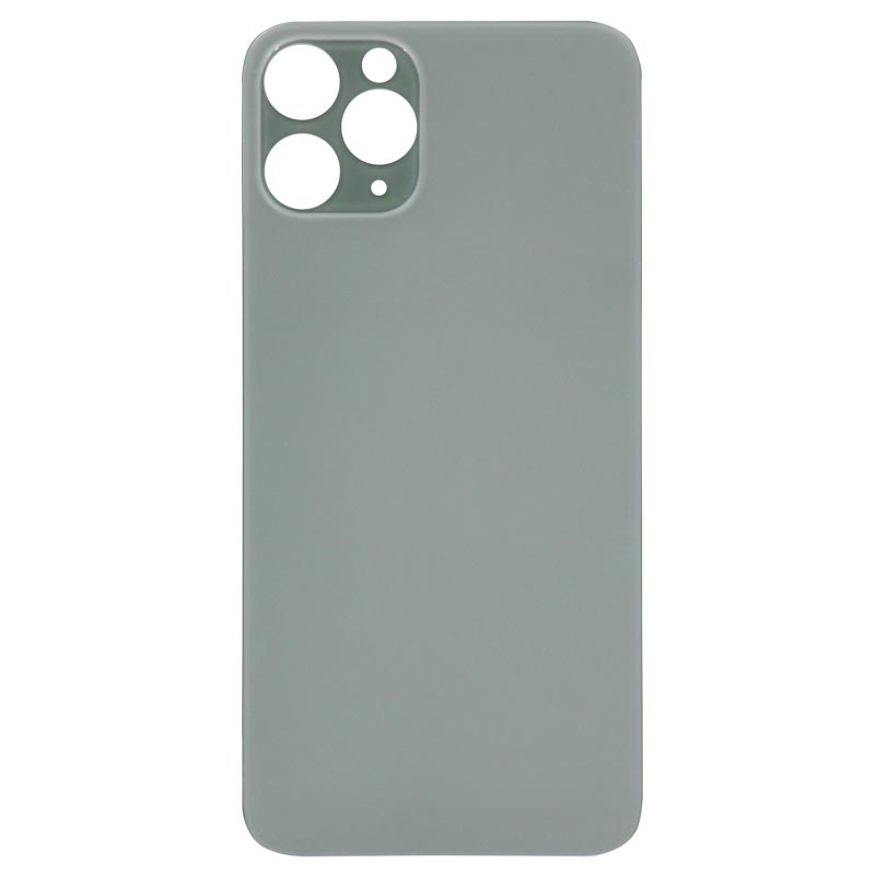 (Big Hole) Glass Back Cover for iPhone 11 Pro (No Logo) (Green)