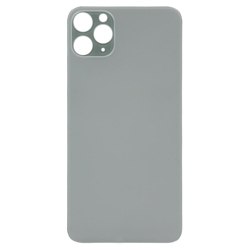 (Big Hole) Glass Back Cover for iPhone 11 Pro Max (No Logo) (Green)