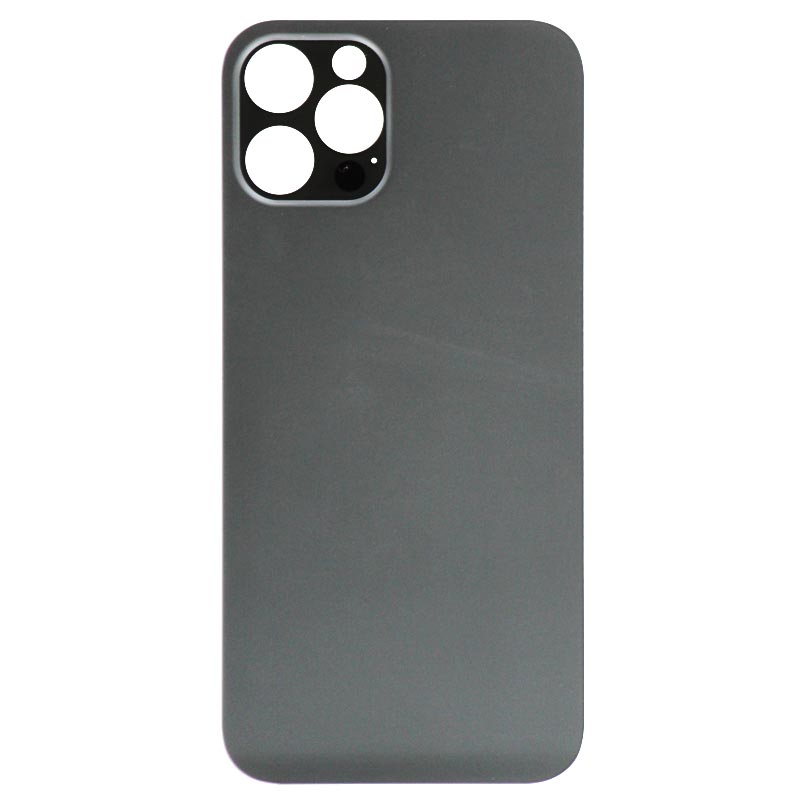 (Big Hole) Glass Back Cover for iPhone 12 Pro (No Logo) (Graphite)
