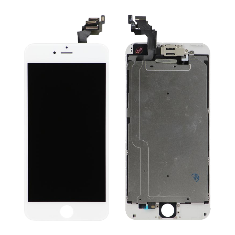 Complete Assembly - LCD Screen and Digitizer Assembly for iPhone 6 Plus (Front camera / Prox Sensor / Earspeaker Pre-Installed) (White)