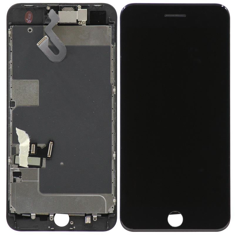 Complete Assembly - LCD Screen and Digitizer Assembly for iPhone 8 Plus (Front camera / Prox Sensor / Earspeaker Pre-Installed) (Black)