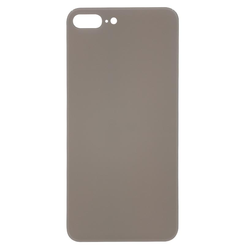 (Big Hole) Glass Back Cover for iPhone 8 Plus (No Logo) (Gold)