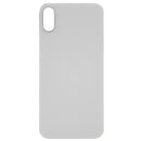 (Big Hole) Glass Back Cover for iPhone XS Max (No Logo) (White)