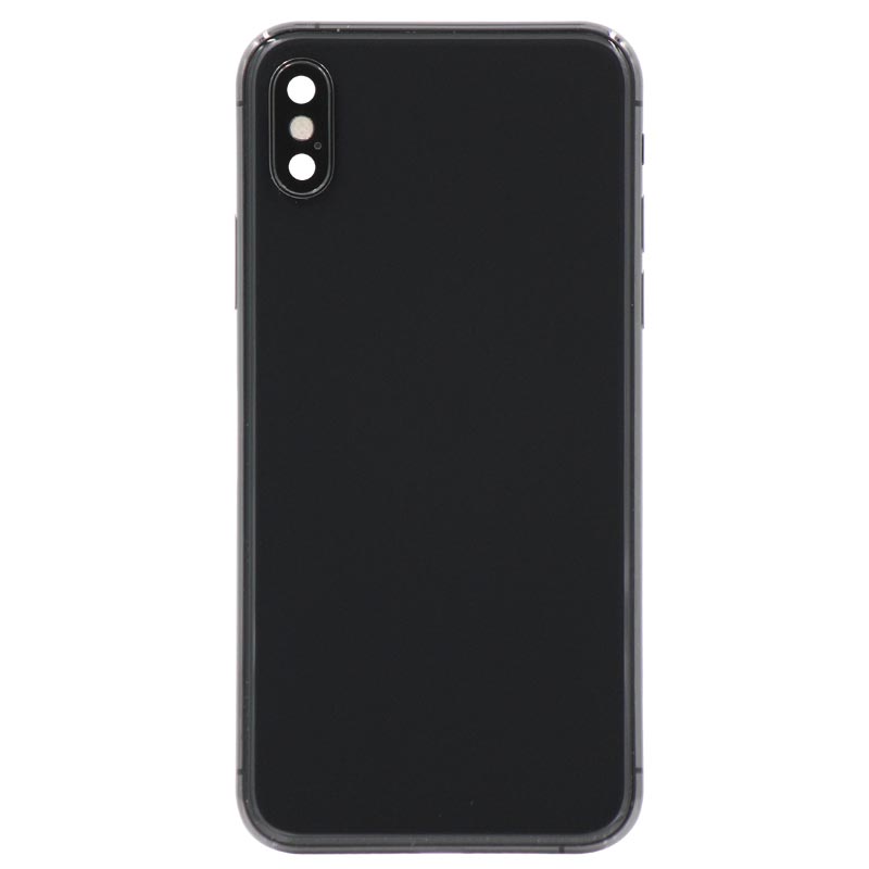 Glass Back Cover with Housing for iPhone XS (No Logo) (Black)