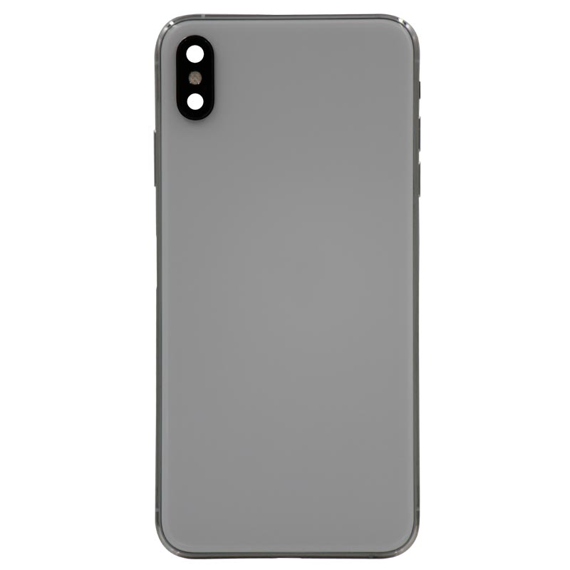 Glass Back Cover with Housing for iPhone XS Max (No Logo) (White)
